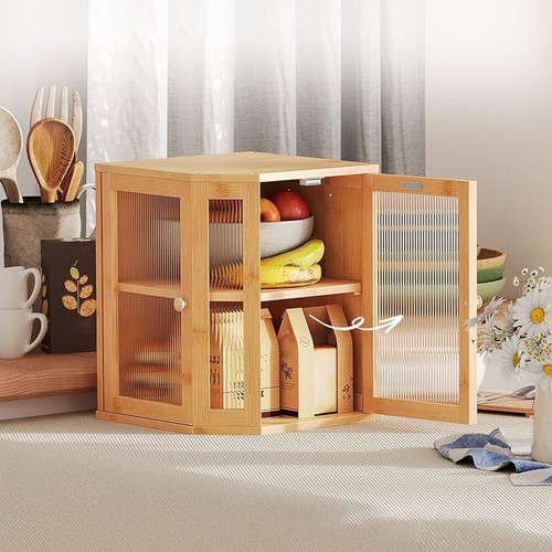 Tier bamboo bread box - bread,