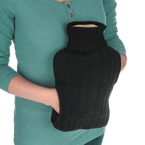 Hot water bottle with cover - bottle,