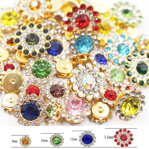 12mm sew crystal glass - 8-12mm,