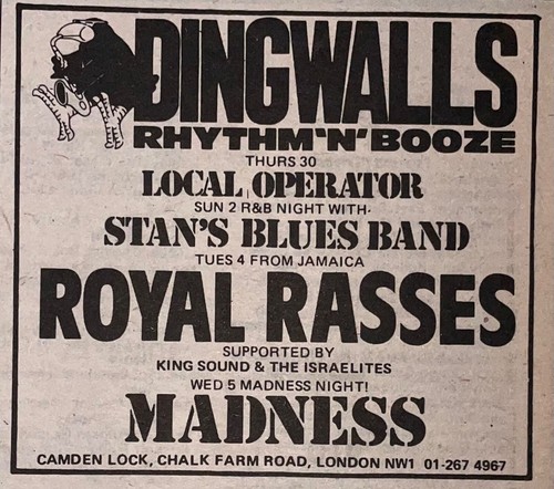 Madness gig advert - advert,