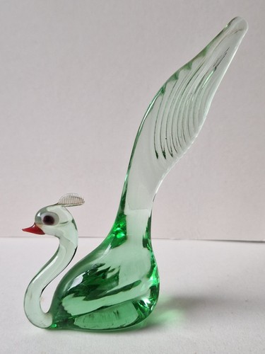 Vintage green art glass - green,