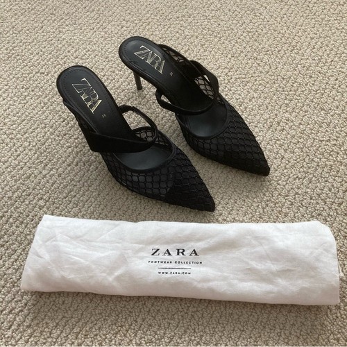 New zara black mesh - black, women's