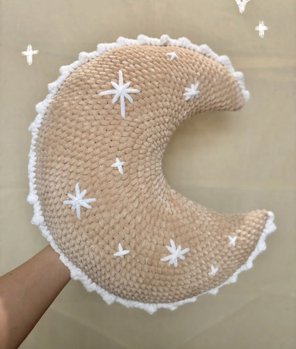 Moon shape cushion - blush, &