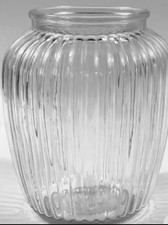 Clear ribbed glass - vase, 20