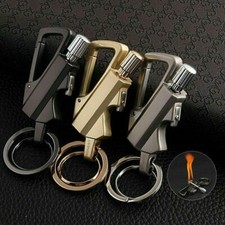 Instant Match Lighter Metal Carabiner Bottle Opener Keychain Flint Fire Starter