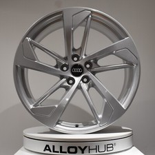 GENUINE AUDI RS4 RS5 8W 20" INCH 5 DOUBLE SPOKE SILVER ALLOY WHEELS X4