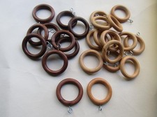 wooden curtain pole rod rings