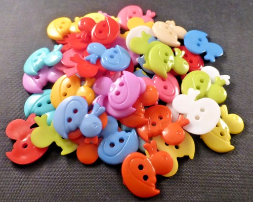 Plastic birds ducks buttons - ducks,