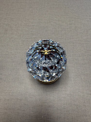 Crystal faceted mortice knobs - crystal,