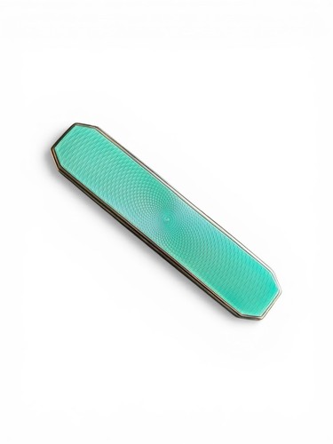Sterling and guilloche - and, enamel