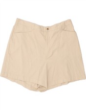 LEE Womens Stretch High Waist Casual Shorts US 24 4XL W40  Beige Cotton TD05