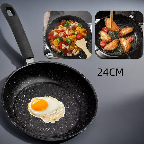Non stick black frying pan - black,