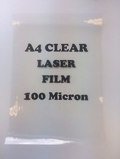A4 Clear Laser & Copier Transparency OHP Acetate Film 100 micron 10 Sheets