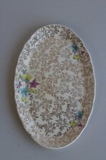 Vintage Lord Nelson Elijah Cotton Oval Plate Platter Tableware