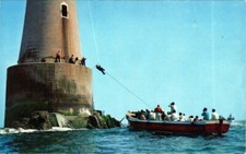 Postcard Water Boat Sky Watercraft Vehicle Travel Ship Recreation Tower AA08143