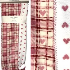 Laura Ashley Pink Plaid Hearts