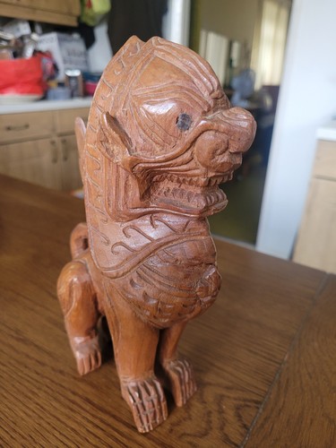 Vintage handcarved wooden - handcarved,