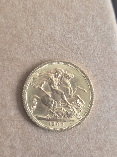 1966 full gold sovereign coin - sovereign,