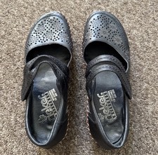 RIEKER Shoes | Black Leather |