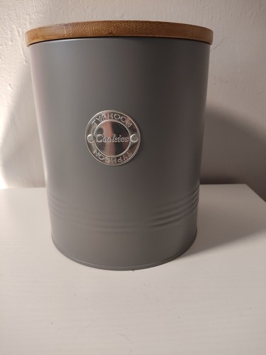 Typhoon grey cookie tin - grey,