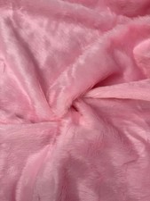 Plain Fun Faux Fur Fabric Material Baby Pink Blossom, 1Mtr - 150cmx100cm