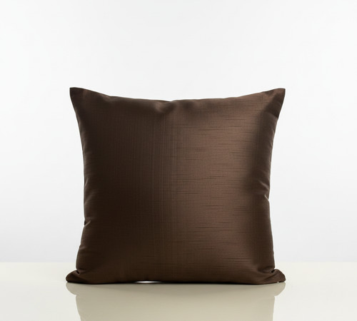 Chocolate brown plain cushion - plain,