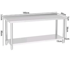 Two x  Stainless Steel Commercial Worktops. 6ft x 2ft. Used in good condition 