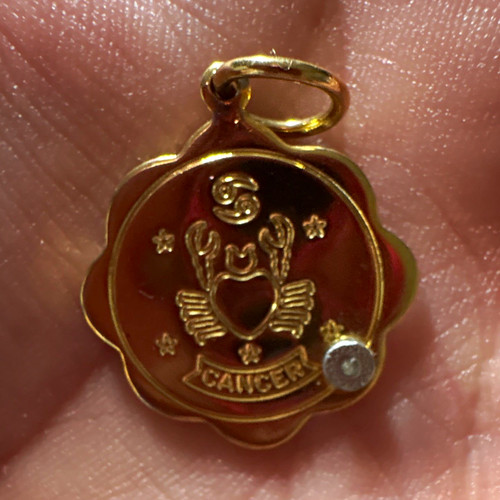 Cancer zodiac round charm - zodiac,