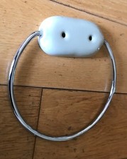 RETRO CERAMIC BRASS BEIGE TOWEL HOLDERS RING - (DA)