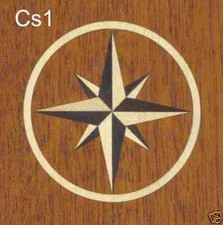 Compass Star Veneer Inlay