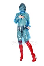 PVC Plastic Vinyl Fetish enclosed Plastic Overalls One piece PVC playsuit