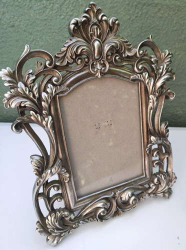 Ornate silver resin photo - silver,