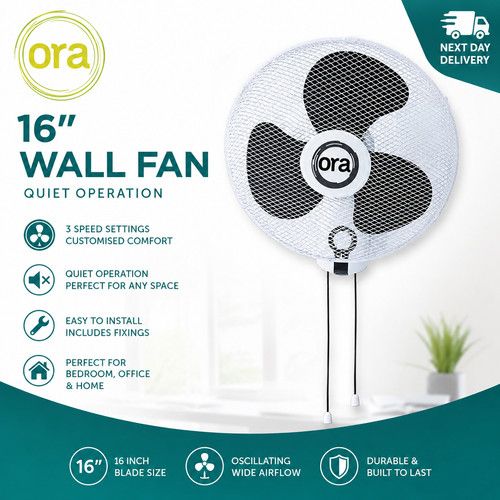 Wall fan bedroom - wall, 16"