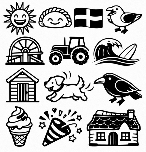 Cornwall emoji sticker sheet - sticker,