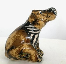 Collage Hippo Patchwork Figurine, Safari Brown Baby Hippopotamus Ornament, 8 cms