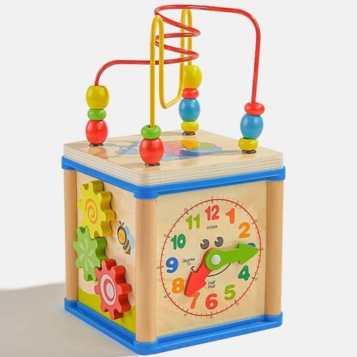 Wooden sided activity center - 5-sided,