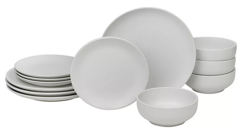 12pc ceramic dinner - 12pc, stone