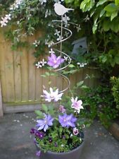 1 Bird Spiral Plant Support, Obelisk, Metal, Unique 1 Mtr high