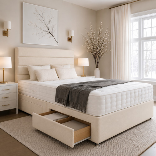 Reinforced divan bed set - bed,