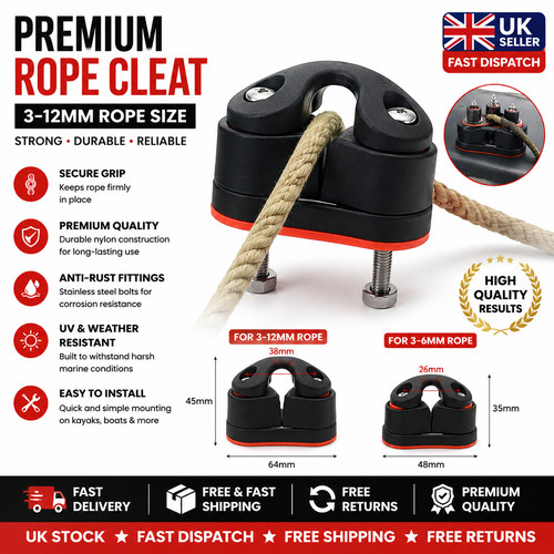Cam cleat rope clutch ball - rope,