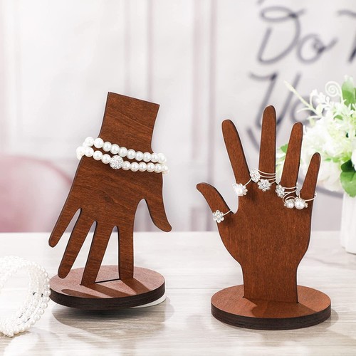 Wooden hand shaped jewelry - wooden, hand-shaped