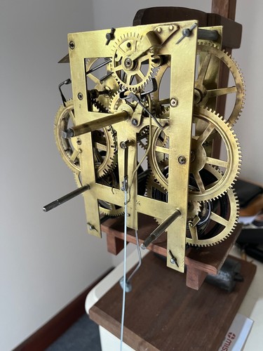Antique american wall clock - antique,