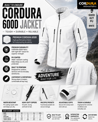 Cordura jacket mens - cordura,
