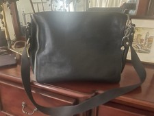 Jimmy Choo Black Leather Bag Laptop Attaché Briefcase Crossbody Immaculate