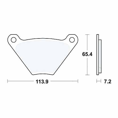 Brake pad rear fit - pad, harley
