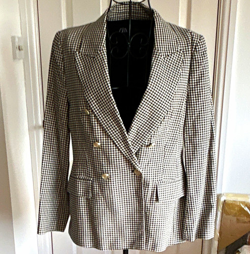 Zara women black white tweed - zara,