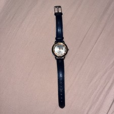 Morgan Navy Genuine Leather Water Resistant Ladies Watch