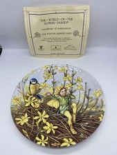 PLATE WORLD OF FLOWER FAIRIES  THE WINTER JASMINE FAIRY CICELY MARY BARKER