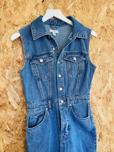 Topshop sleeveless button - , up