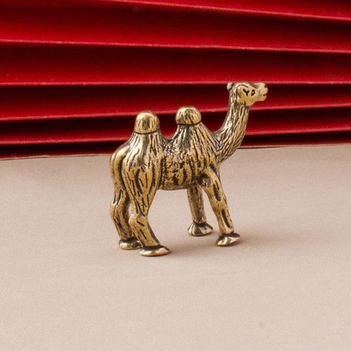 Small copper camel statue - copper,